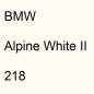 Preview: BMW, Alpine White II, 218.